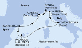 MSC MERAVIGLIAで巡る地中海8日間 MSC MERAVIGLIAで巡る地中海8日間