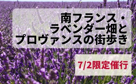 ★季節限定★【7月2日(金)日本時間21:00～】南フランス　ラべンダー畑と古都エクス・アン・プロヴァンスの街歩きツアー