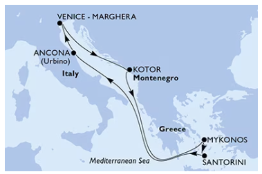 MSC LIRICAで行くアドリア海とエーゲ海7泊8日